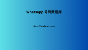 Whatsapp 号码数据库