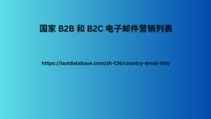 国家 B2B 和 B2C 电子邮件营销列表