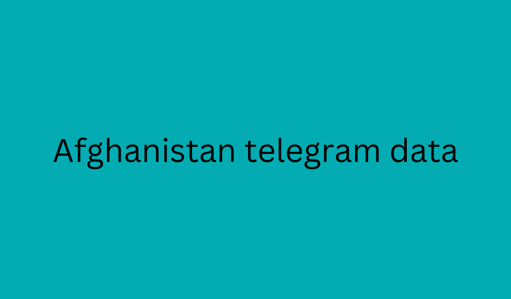 Afghanistan telegram data (2)