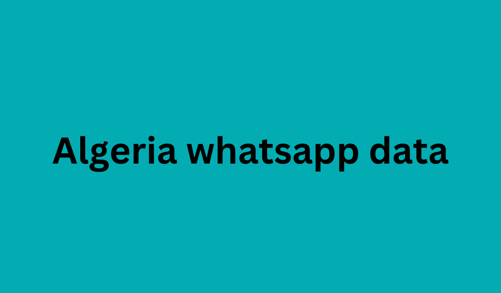 Algeria whatsapp data