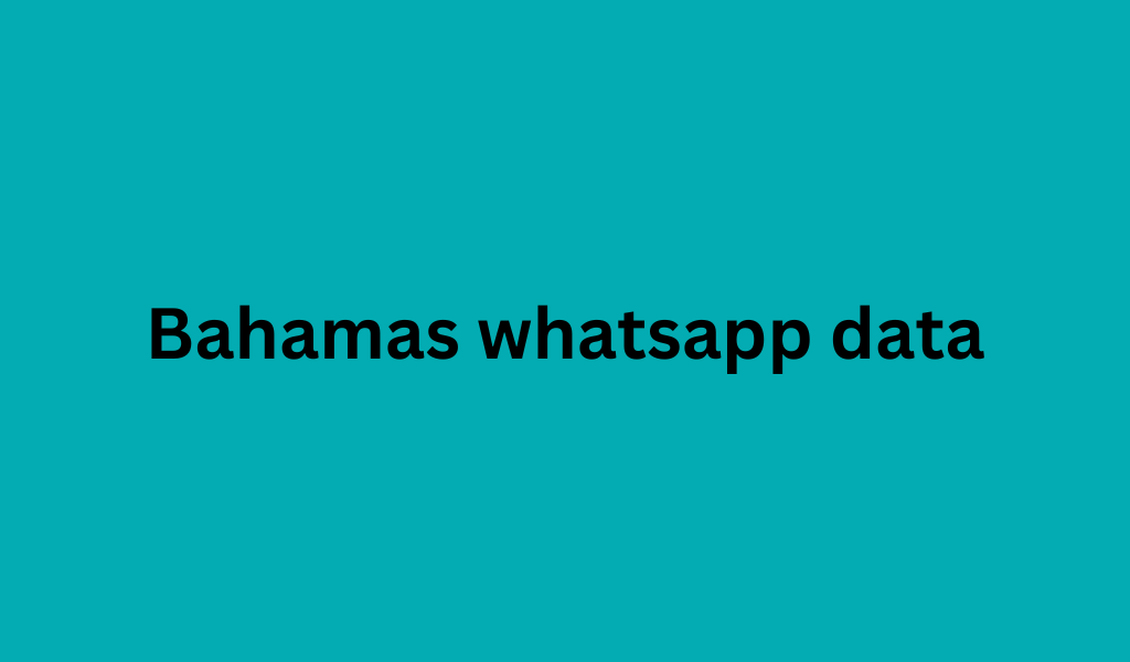 Bahamas whatsapp data