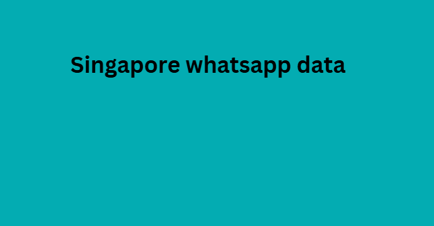 Singapore whatsapp data